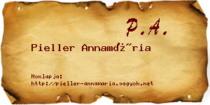 Pieller Annamária névjegykártya
